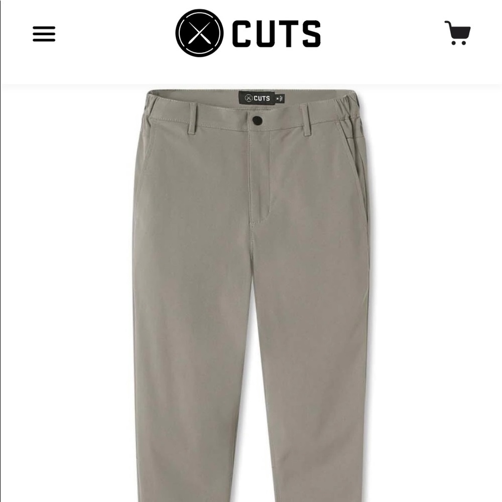 Mens grey cuts joggers